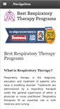 Mobile Screenshot of bestrespiratorytherapyprograms.com